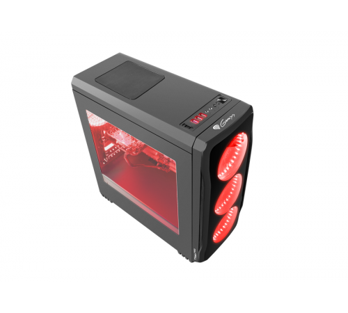 ქეისი Genesis Mid-Tower Titan 750 with Red LED Light ქეისი Genesis Mid-Tower Titan 750 with Red LED Light