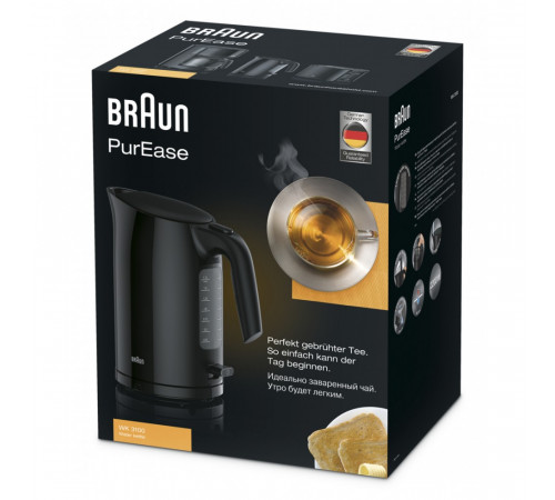 ელექტრო ჩაიდანი BRAUN PurEase WK3100BK ელექტრო ჩაიდანი BRAUN PurEase WK3100BK