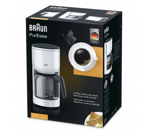 ყავის მადუღარა BRAUN PurEase KF3120WH ყავის მადუღარა BRAUN PurEase KF3120WH
