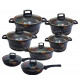 გრანიტის ქვაბები UAKEEN BLACK 7 PCS VK 20