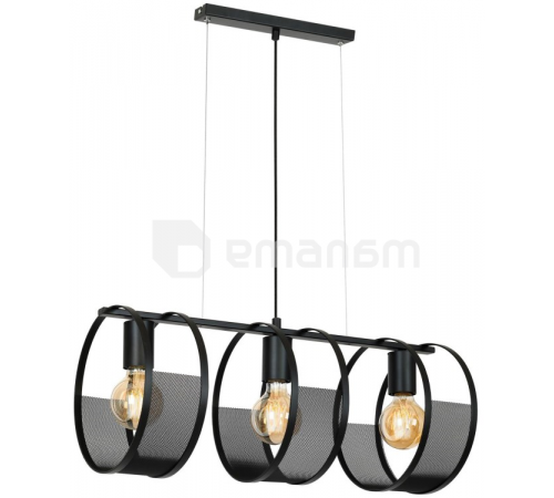 ჭაღი Luminex Siner 1377 3x60W E27 შავი ჭაღი Luminex Siner 1377 3x60W E27 შავი