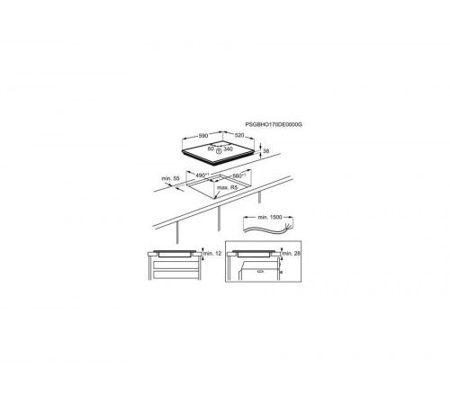 ქურის ზედაპირი Electrolux EHV56240AK ქურის ზედაპირი Electrolux EHV56240AK