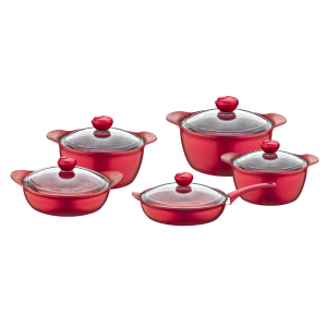 ქვაბების ნაკრები 10 PCS  OMS GRANIT 3011. 01. 11