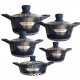 გრანიტის ქვაბები UAKEEN DARK BLUE 5 PCS