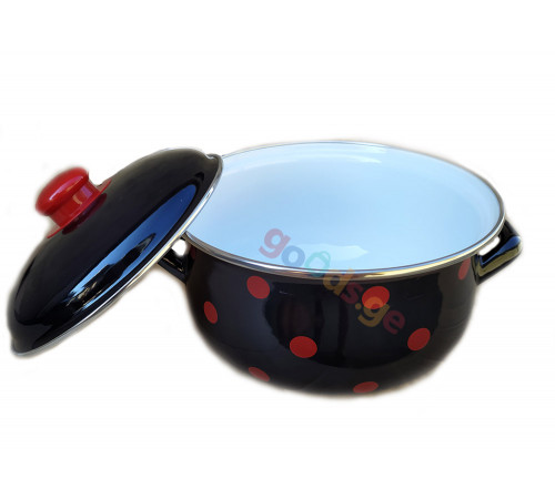 ქვაბების ნაკრები SAVASAN ENAMEL KITCHENWARES BLACK ქვაბების ნაკრები SAVASAN ENAMEL KITCHENWARES BLACK