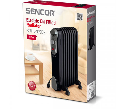 ზეთის რადიატორი SENCOR SOH3109BK ზეთის რადიატორი SENCOR SOH3109BK