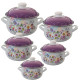 ქვაბების ნაკრები INFINITY BLACK FLOWER 5 PCS