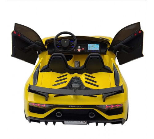 საბავშვო ელექტრო მანქანა LAMBORGINI AVENTADOR SX2028 YELLOW საბავშვო ელექტრო მანქანა LAMBORGINI AVENTADOR SX2028 YELLOW