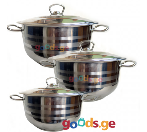 ქვაბების ნაკრები KMAREA 3 PCS ქვაბების ნაკრები KMAREA 3 PCS
