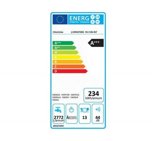 ჭურჭლის სარეცხი მანქანა ELECTROLUX EMS47320L ჭურჭლის სარეცხი მანქანა ELECTROLUX EMS47320L
