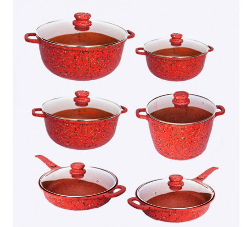 ქვაბების ნაკრები PRIMA GERMANY 6 PCS ქვაბების ნაკრები PRIMA GERMANY 6 PCS