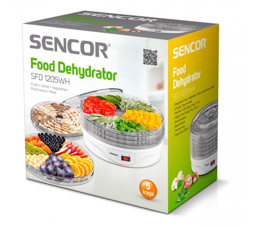 ხილის საშრობი SENCOR SFD 1205 WH ხილის საშრობი SENCOR SFD 1205 WH