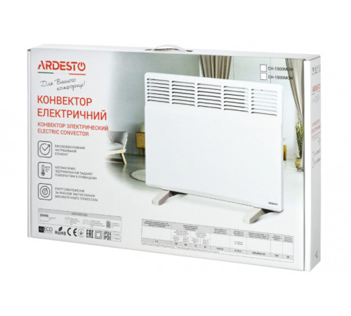 ელექტრო კონვექტორი ARDESTO CH-1500ECW LED DISPLAY ელექტრო კონვექტორი ARDESTO CH-1500ECW LED DISPLAY