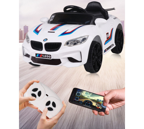 საბავშვო ელექტრო მანქანა BMW 1200 WHITE საბავშვო ელექტრო მანქანა BMW 1200 WHITE