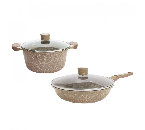 ქვაბების ნაკრები FESSLE GRANITO 10 PCS BROWN ქვაბების ნაკრები FESSLE GRANITO 10 PCS BROWN