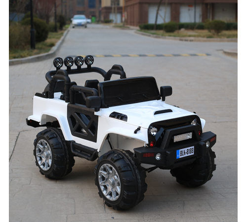 საბავშვო ელექტრო მანქანა JEEP BLK 8188 WHITE საბავშვო ელექტრო მანქანა JEEP BLK 8188 WHITE