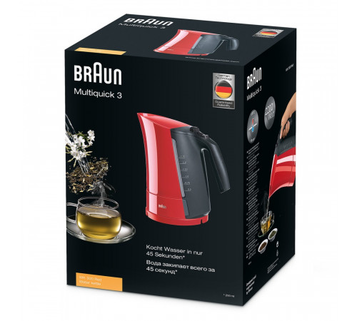 ელექტრო ჩაიდანი BRAUN WK300 RED ელექტრო ჩაიდანი BRAUN WK300 RED
