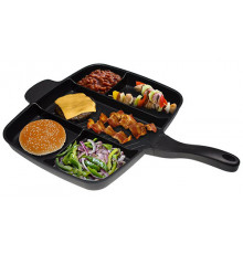 უნივერსალური ტაფა MESSI MASTER GRILL 38 CM GRANITE