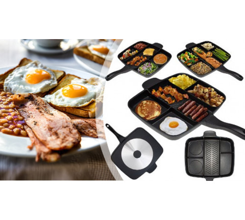 უნივერსალური ტაფა MESSI MASTER GRILL 38 CM GRANITE უნივერსალური ტაფა MESSI MASTER GRILL 38 CM GRANITE