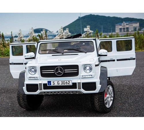 საბავშვო ელექტრო მანქანა MERCEDES MAYBACH G650 WHITE საბავშვო ელექტრო მანქანა MERCEDES MAYBACH G650 WHITE