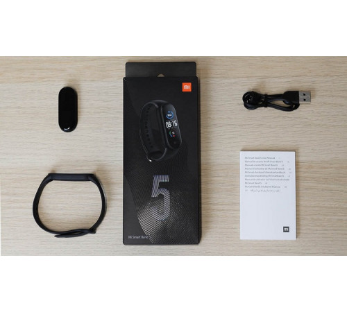 ჭკვიანი საათი XIAOMI Fitness bracelet Mi Band 5 BLACK ჭკვიანი საათი XIAOMI Fitness bracelet Mi Band 5 BLACK