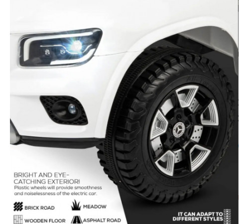 საბავშვო ელექტრო მანქანა MERCEDES BENZ GLB 1201 WHITE საბავშვო ელექტრო მანქანა MERCEDES BENZ GLB 1201 WHITE