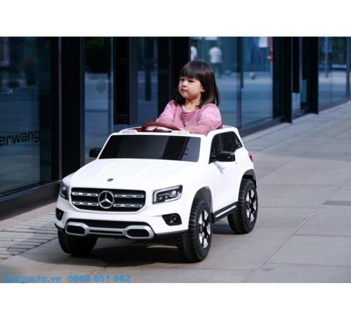 საბავშვო ელექტრო მანქანა MERCEDES BENZ GLB 1201 WHITE საბავშვო ელექტრო მანქანა MERCEDES BENZ GLB 1201 WHITE