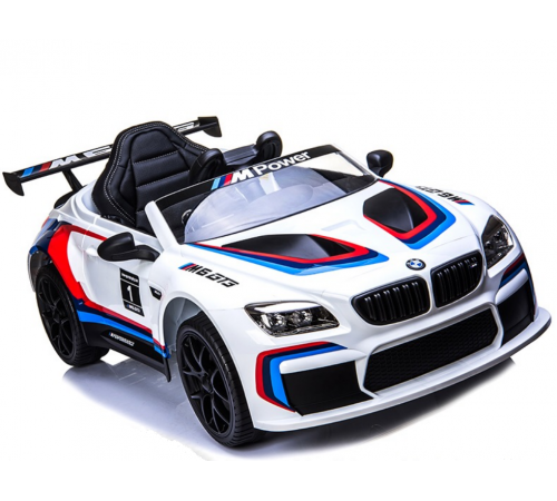 საბავშვო ელექტრო მანქანა BMW M6 GT3 WHITE საბავშვო ელექტრო მანქანა BMW M6 GT3 WHITE