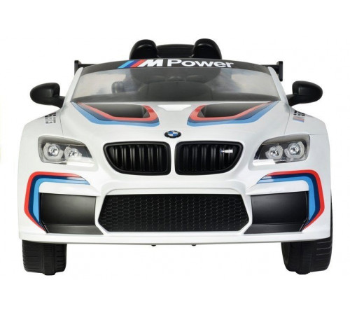საბავშვო ელექტრო მანქანა BMW M6 GT3 WHITE საბავშვო ელექტრო მანქანა BMW M6 GT3 WHITE