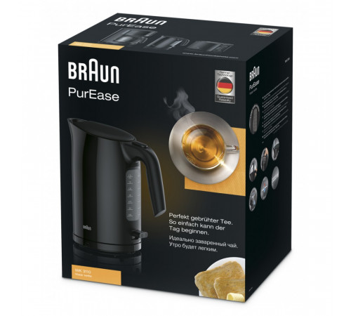 ელექტრო ჩაიდანი BRAUN PurEase WK3110BK ელექტრო ჩაიდანი BRAUN PurEase WK3110BK