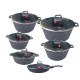 ქვაბების ნაკრები BERLINGER HAUS 6 PCS GREY