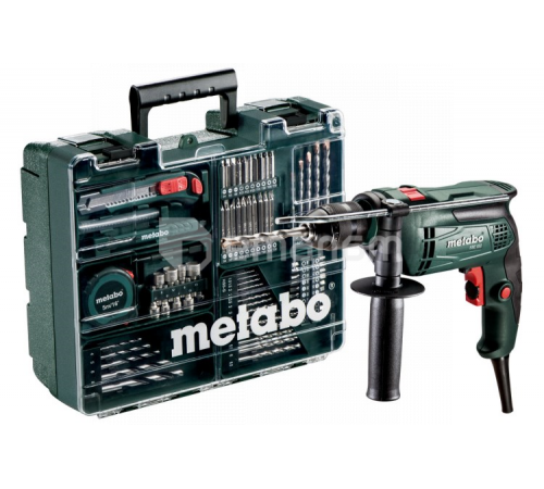 დარტყმითი დრელი Metabo SBE 650 SET (600671870) 650W + აქსესუარების ნაკრები დარტყმითი დრელი Metabo SBE 650 SET (600671870) 650W + აქსესუარების ნაკრები