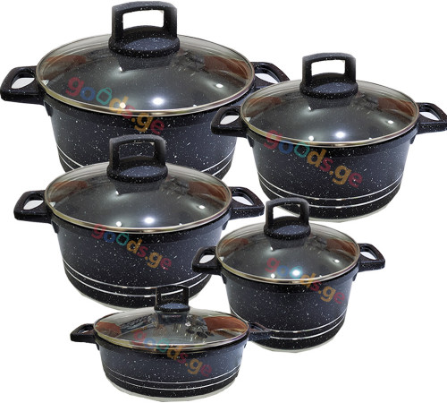 გრანიტის ქვაბები UAKEEN BLACK 5 PCS VK 20 გრანიტის ქვაბები UAKEEN BLACK 5 PCS VK 20