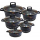 გრანიტის ქვაბები UAKEEN BLACK 5 PCS VK 20