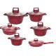 ქვაბების ნაკრები BERLINGER HAUS 6 PCS RED