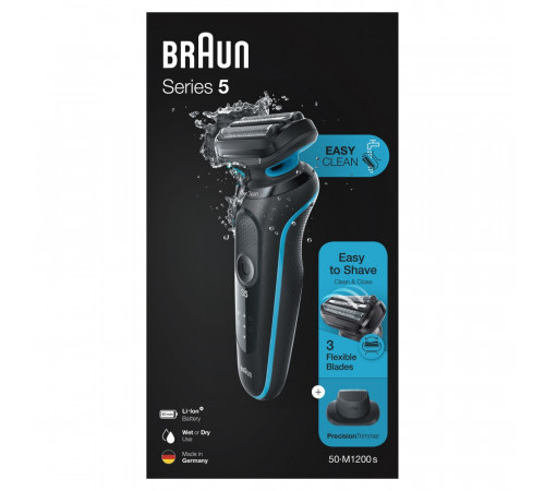წვერსაპარსი BRAUN 50-M1200s SERIES 5 წვერსაპარსი BRAUN 50-M1200s SERIES 5