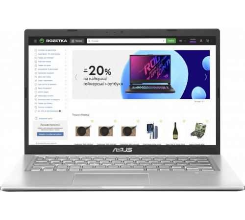 ნოუთბუქი ASUS Vivobook X415EA 14 i3-1115G4 Graphics Silver ნოუთბუქი ASUS Vivobook X415EA 14 i3-1115G4 Graphics Silver