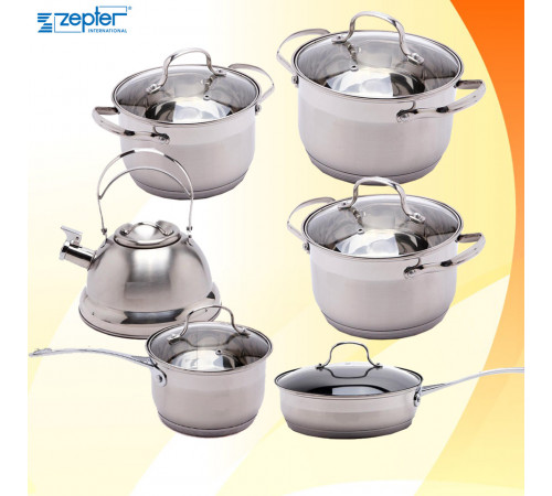 ქვაბების ნაკრები ZEPTER ZP 4333 12 PCS ქვაბების ნაკრები ZEPTER ZP 4333 12 PCS