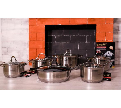 ქვაბების ნაკრები ZEPTER ZP 4333 12 PCS ქვაბების ნაკრები ZEPTER ZP 4333 12 PCS