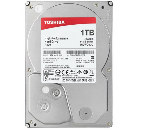 მყარი დისკი 1TB Toshiba P300 (HDWD110UZSVA) მყარი დისკი 1TB Toshiba P300 (HDWD110UZSVA)