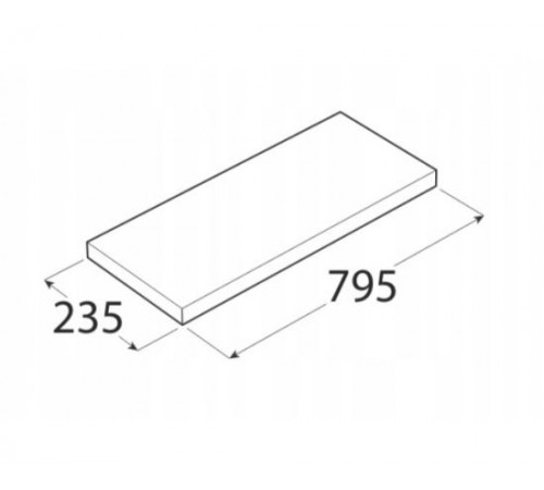თარო დაფარული სამაგრით თეთრი Velano FSG 80/24 795x235 მმ თარო დაფარული სამაგრით თეთრი Velano FSG 80/24 795x235 მმ