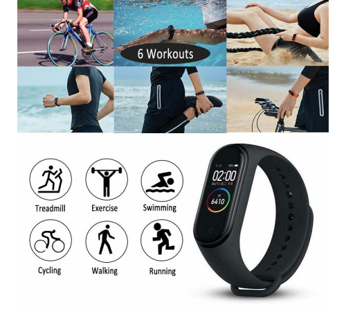 ჭკვიანი საათი XIAOMI Fitness bracelet Mi Band 4 BLACK ჭკვიანი საათი XIAOMI Fitness bracelet Mi Band 4 BLACK