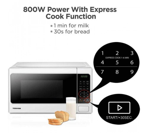 მიკროტალღური TOSHIBA MM-EM20P (WH) მიკროტალღური TOSHIBA MM-EM20P (WH)