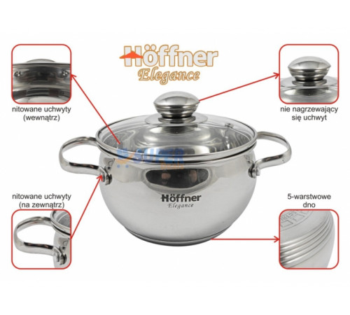 ქვაბების ნაკრები HOFFNER ELEGANCE 9981 ქვაბების ნაკრები HOFFNER ELEGANCE 9981