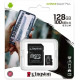 ფლეშ მეხსიერება Kingston 128GB Card + Adapter