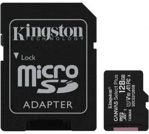 ფლეშ მეხსიერება Kingston 128GB Card + Adapter ფლეშ მეხსიერება Kingston 128GB Card + Adapter