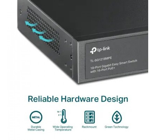 სვიჩი TL-SG1218MPE, TP-Link, 18-Port Gigabit Easy Smart 18-Port Gigabit Easy Smart სვიჩი TL-SG1218MPE, TP-Link, 18-Port Gigabit Easy Smart 18-Port Gigabit Easy Smart