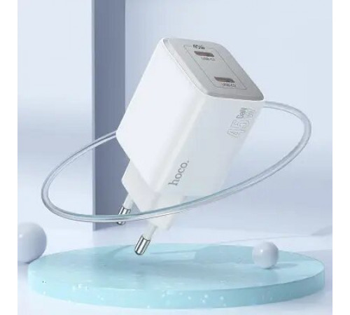 მობილურის დამტენი HOCO N42 PD45W (2C) white მობილურის დამტენი HOCO N42 PD45W (2C) white