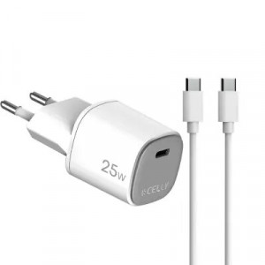 მობილურის დამტენი CELLY 25W White