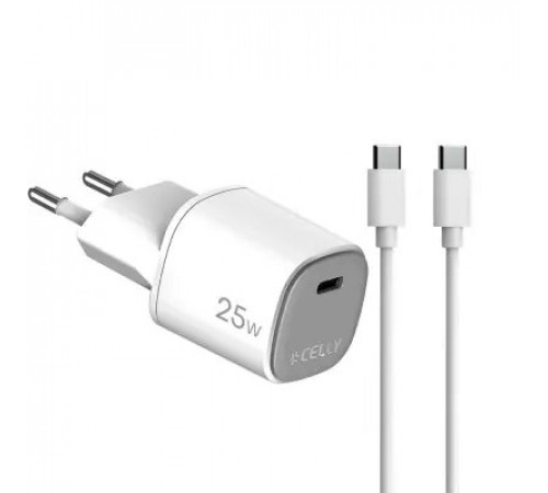 მობილურის დამტენი CELLY 25W White მობილურის დამტენი CELLY 25W White
